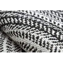 Tappeto per camera dei bambini, in sisal nero, stile boho, facile da pulire