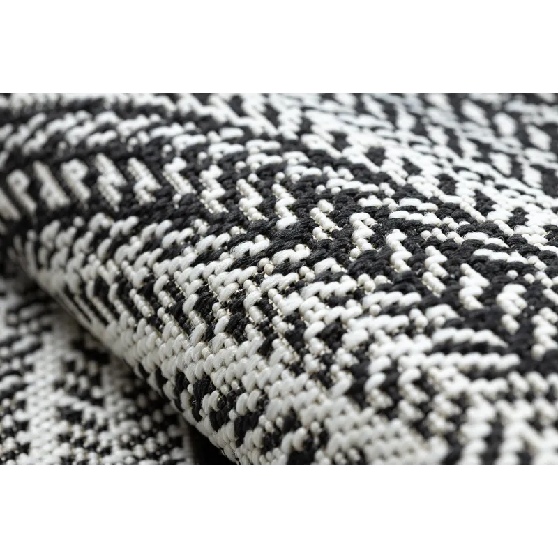 Tappeto per camera dei bambini, in sisal nero, stile boho, facile da pulire