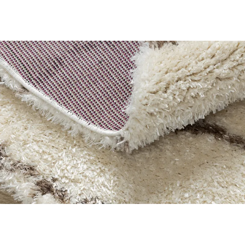 Tappeto FLUFFY 2371 accogliente per il giardino in crema e beige
