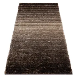 Tappeto moderno FLIM 007-B3 shaggy, strisce - Structural maro