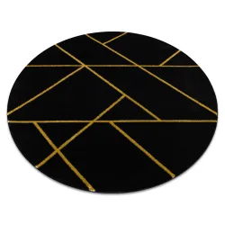 Tappeto EMERALD esclusivo 1012 cerchio - glamour, elegante Marmo, géométrique nero / oro