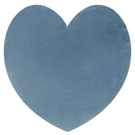 Tappeto SHAPE 3105 Shaggy Cuore - blu, peluche, antiscivolo e lavabile