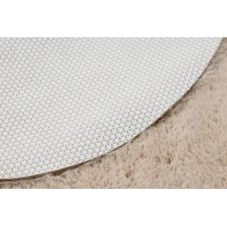 Tappeto shaggy versatile beige, perfetto per giardino o terrazza
