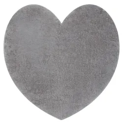Tappeto SHAPE 3105 Shaggy Cuore - grigio peluche, antiscivolo, lavabile