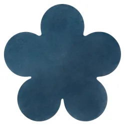 Tappeto SHAPE 3106 Shaggy Fiore - blu peluche, antiscivolo, lavabile