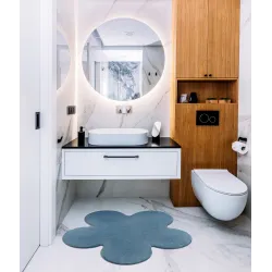 Tappeto moderno blu, ideale per soggiorno o camera da letto