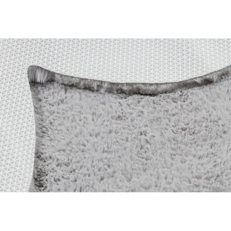 Tappeto Shaggy da giardino, resistente all'umidità, colore grigio