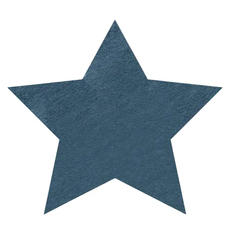 Tappeto SHAPE 3148 Shaggy Stella - tappeto blu, antiscivolo, lavabile