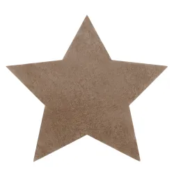 Tappeto SHAPE 3148 Shaggy Stella - beige peluche, antiscivolo, lavabile