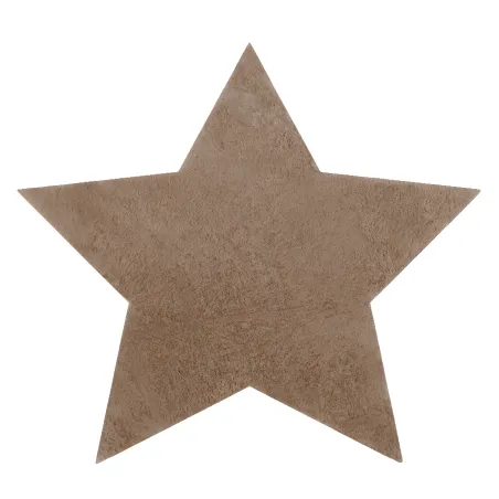Tappeto SHAPE 3148 Shaggy Stella in camel, antiscivolo e lavabile