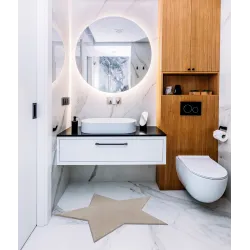 Tappeto SHAPE 3148 Shaggy Stella in beige, perfetto per ogni ambiente