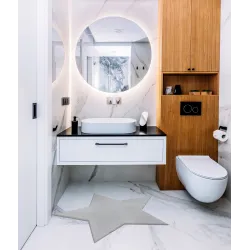 Tappeto moderno grigio Shaggy, ideale per ambienti eleganti, lavabile