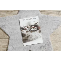Tappeto morbido grigio Shaggy, ideale per camera da letto o soggiorno