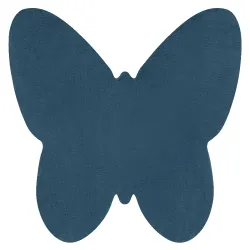 Tappeto SHAPE 3150 Shaggy Farfalla - blu peluche, antiscivolo, lavabile