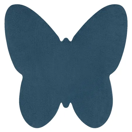 Tappeto SHAPE 3150 Farfalla - blu, peluche, antiscivolo, tappeto shaggy