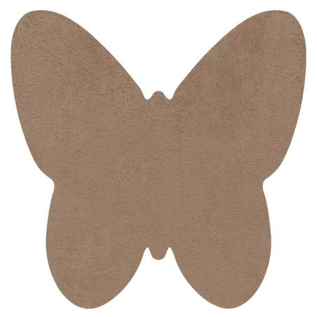Tappeto shaggy beige e color cammello, antiscivolo e lavabile