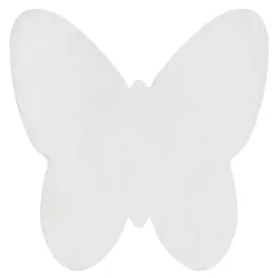Tappeto SHAPE 3150 Shaggy Farfalla - avorio peluche, antiscivolo, lavabile