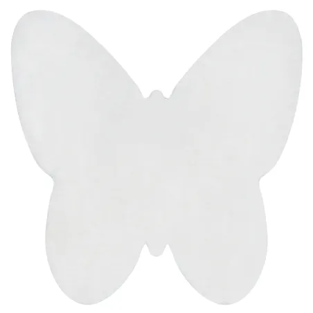 Tappeto SHAPE 3150 Farfalla in avorio, antiscivolo e lavabile