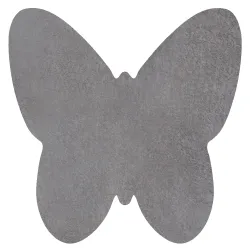 Tappeto SHAPE 3150 Shaggy Farfalla - grigio peluche, antiscivolo, lavabile