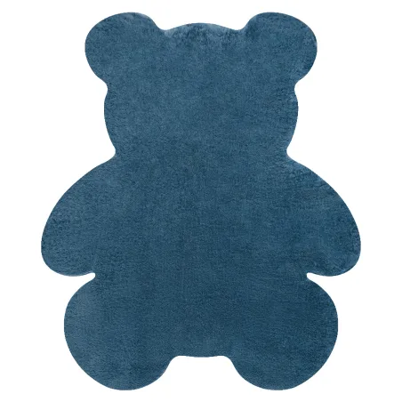 Tappeto shaggy blu, antiscivolo e lavabile, ideale per la cameretta