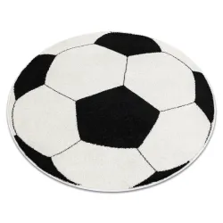 Tappeto SILVER rotondo palla - nero bianco
