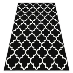 Tappeto BCF Morad TRELIS quadrifoglio marocchino - nero