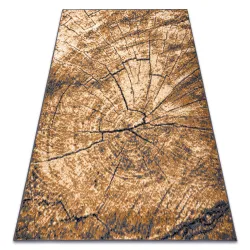 Tappeto BCF Morad Pien tronco d'albero legno - grigio / beige / oro antico