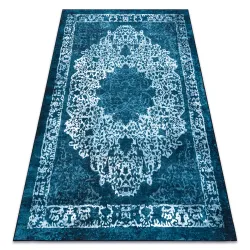 Tappeto ANTIKA 123 tek, ornamento moderno, lavabile - blu