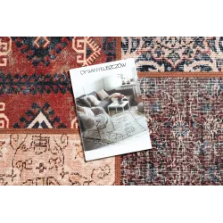 Tappeto moderno ANTIKA ruggine antica, patchwork elegante, lavabile