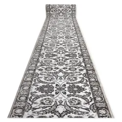 Passatoia MATEO 8037/944 Moderno cornice, fiori - strutturale grigio / beige