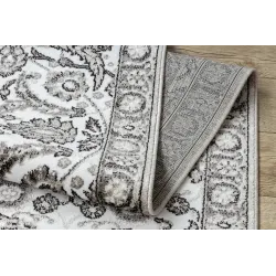 Tappeto di alta qualità con design strutturale grigio e beige, resistente