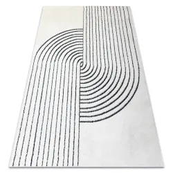 Tappeto moderno MODE 8587 geometrico crema / nero