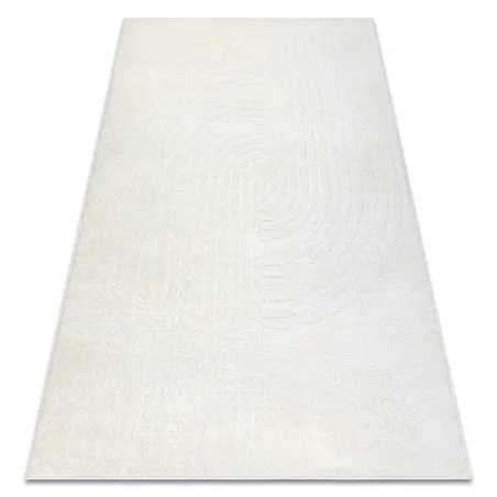 Tappeto geometrico crema moderno, perfetto per interni eleganti