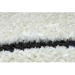 Tappeto moderno con texture unica, crema e nero per il soggiorno