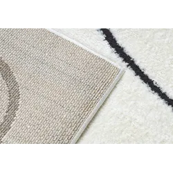 Tappeto da giardino in crema e nero, design moderno per spazi esterni