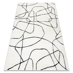 Tappeto moderno MODE 8522 astrazione crema / nero