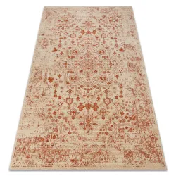 Tappeto LEGEND 468 01 GB100 in lana OSTA - Rosone, cornice esclusivo crema / rosso