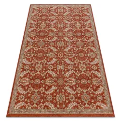 Tappeto LEGEND 468 16 GB301 in lana OSTA - Fiori, cornice esclusiva beige / rosso