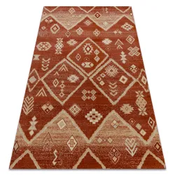 Tappeto LEGEND 468 15 GB300 in lana OSTA - Boho, esclusivo rosso / beige