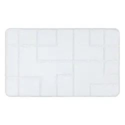 Tappeto da bagno SUPREME LINES righe, antiscivolo, morbido - bianco