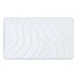 Tappeto bagno SUPREME WAVES onde, antiscivolo, morbido - bianco