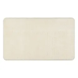 Tappeto da bagno SANTA tinta unita, antiscivolo, morbido - bianco
