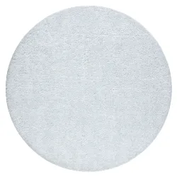 Tappeto da bagno SYNERGY tondo glamour, antiscivolo, morbido - lurex bianco