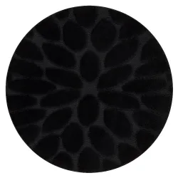 Tappeto da bagno SUPREME rotondo STONES pietre, antiscivolo, morbido - nero