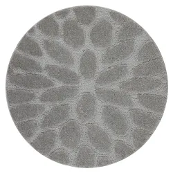 Dywan łazienkowy SUPREME koło STONES kamienie, antypoślizgowy, miękki - szary