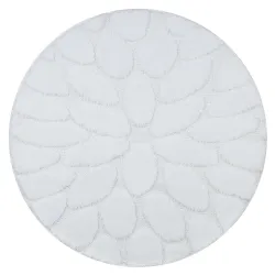 Tappeto da bagno SUPREME rotondo STONES pietre, antiscivolo, morbido - bianco