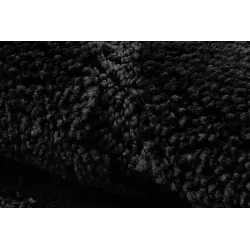 Dywan łazienkowy SUPREME koło WAVES fale, antypoślizgowy, miękki - czarny