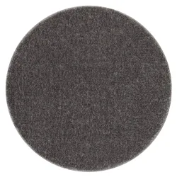Tappeto da bagno SANTA rotondo tinta unita, antiscivolo, morbido - grigio