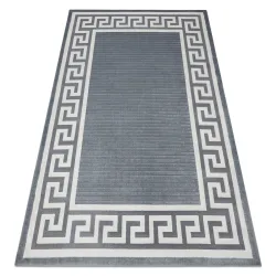 Tappeto PEARL 51327F grigio - Cornice, greco esclusivo, strutturato