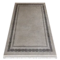 Tappeto AMOUR 53098A beige / nero - Cornice, greco moderno, elegante